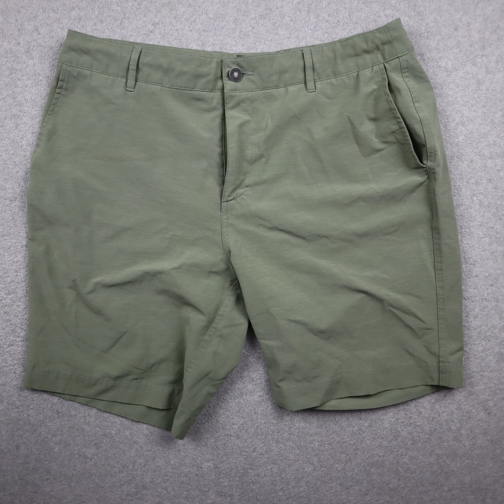 Faherty All Day Shorts Mens 34 Green Stretch Sustainable Casual Coastal Summer